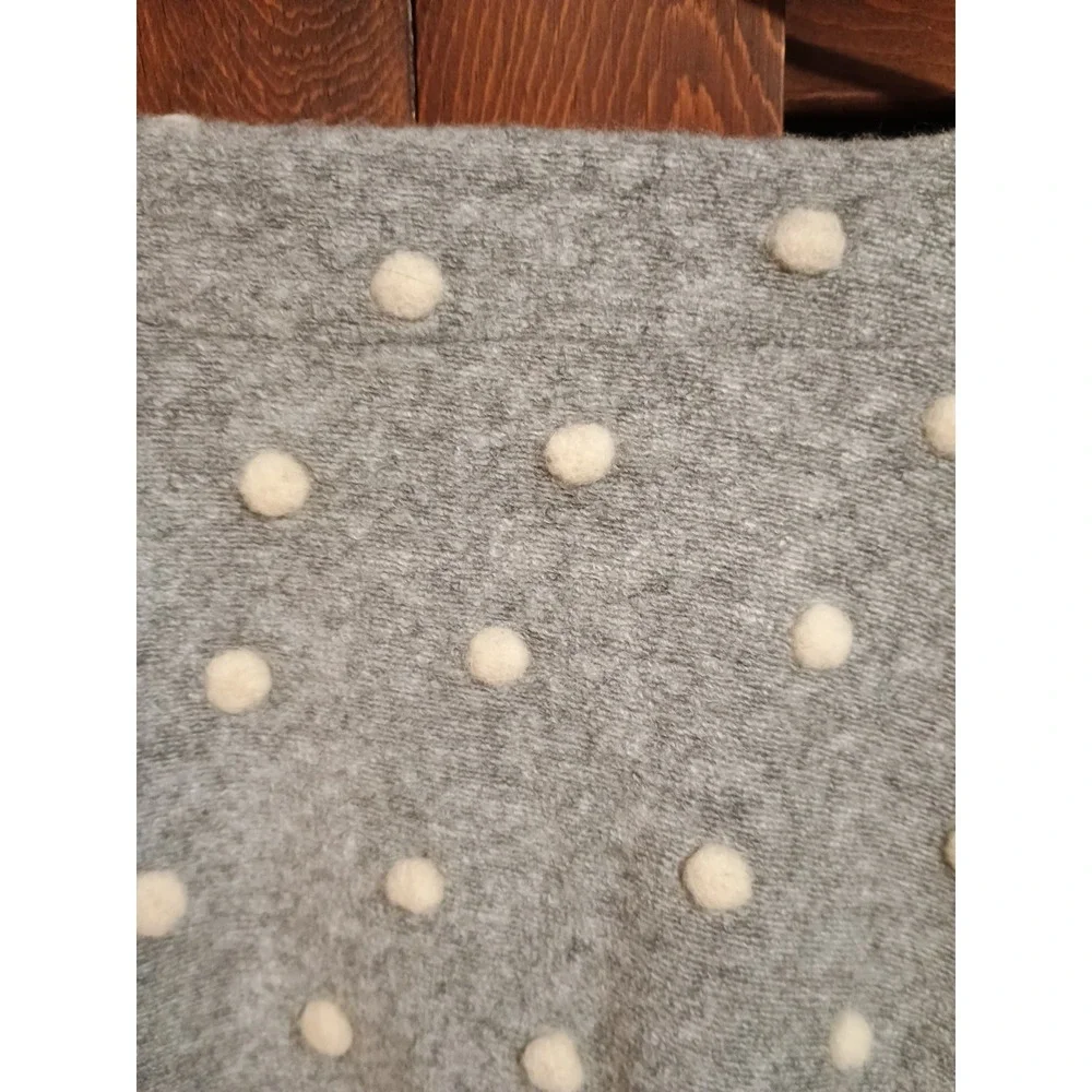 NWT Madewell Texture/Thread Boxy Bobble Cardigan Woman's Gray White Polka Dot M - Picture 11 of 12